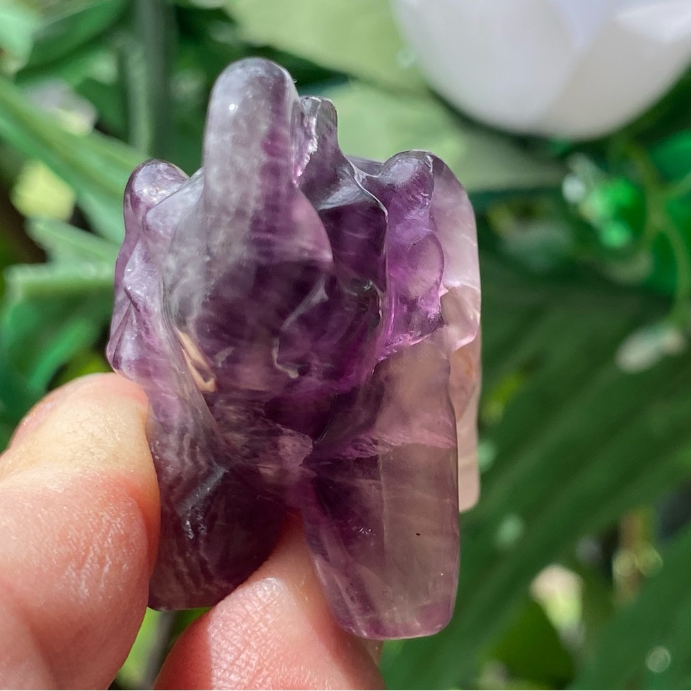 Purple Crystal Fluorite Elephant - Picture 7 of 16